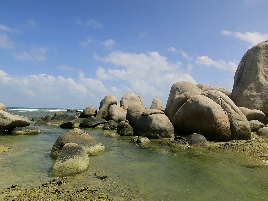 Beach and coastline surveyed after the January 2014 oil spill