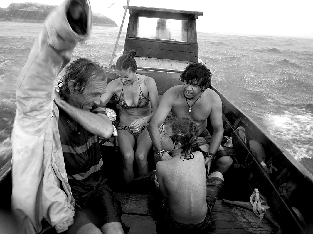 Caught in a storm on the way to Merapas